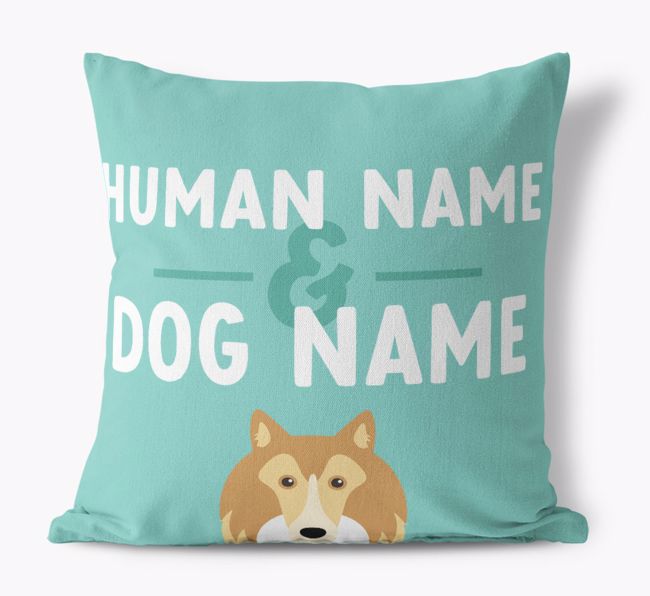 Human And Pet Name: Personalised {breedFullName} Canvas Cushion